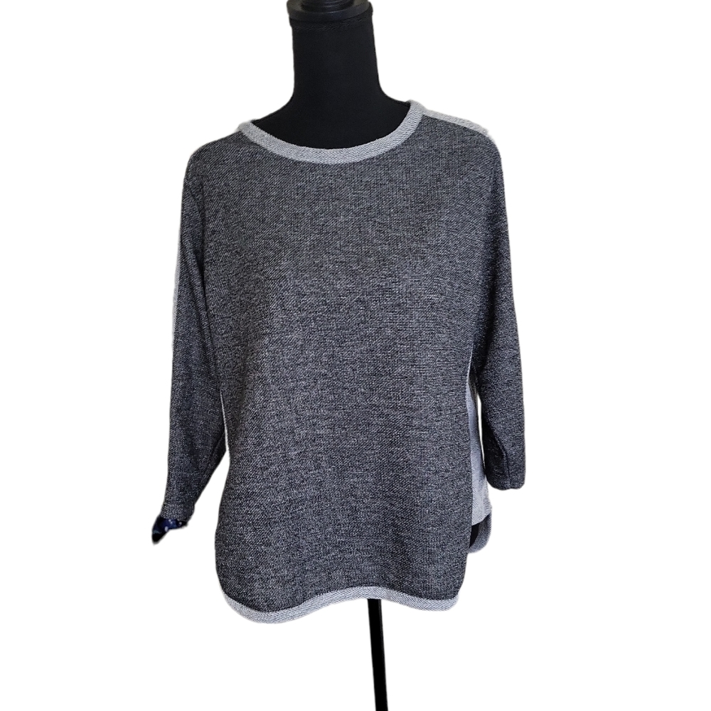 Sold Cathy Daniels women's colorblock long sleeve sweater shirt top, L - Picture 2 of 6